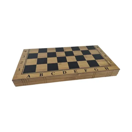 Bamboo chess, checkers, backgammon (47 x 47 cm) photo 3