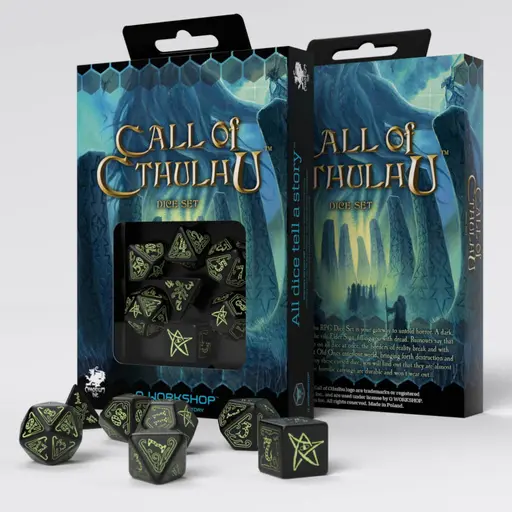 Black & Glow-in-the-dark Dice Set Call of Cthulhu