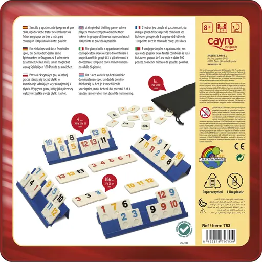 Board Game Rummy Classic in Metal Box photo 4