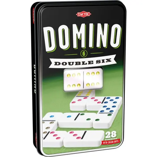 Domino Double 6 in a Metal Case