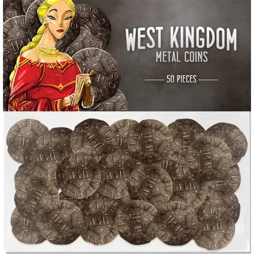 Metal Coins for the Game Architects of the West Kingdom