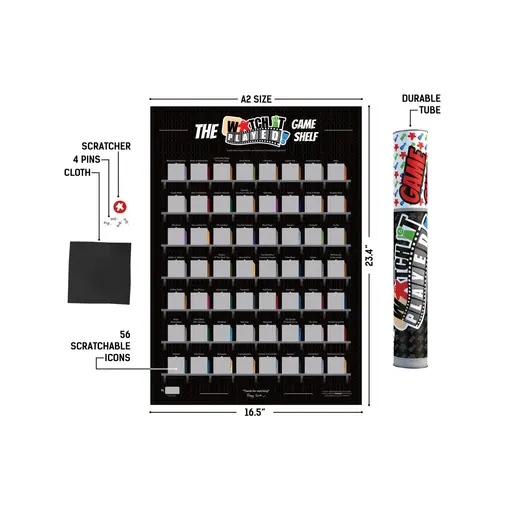 Скретч-постер The Watch It Played Game Shelf