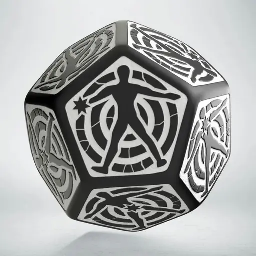 Чорно-білий кубик D12 Місце ураження