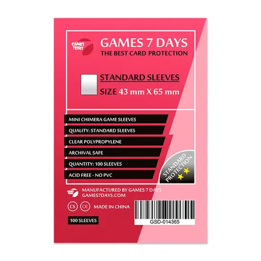 Sleeves Games7Days (43 x 65 mm) Standard (100)